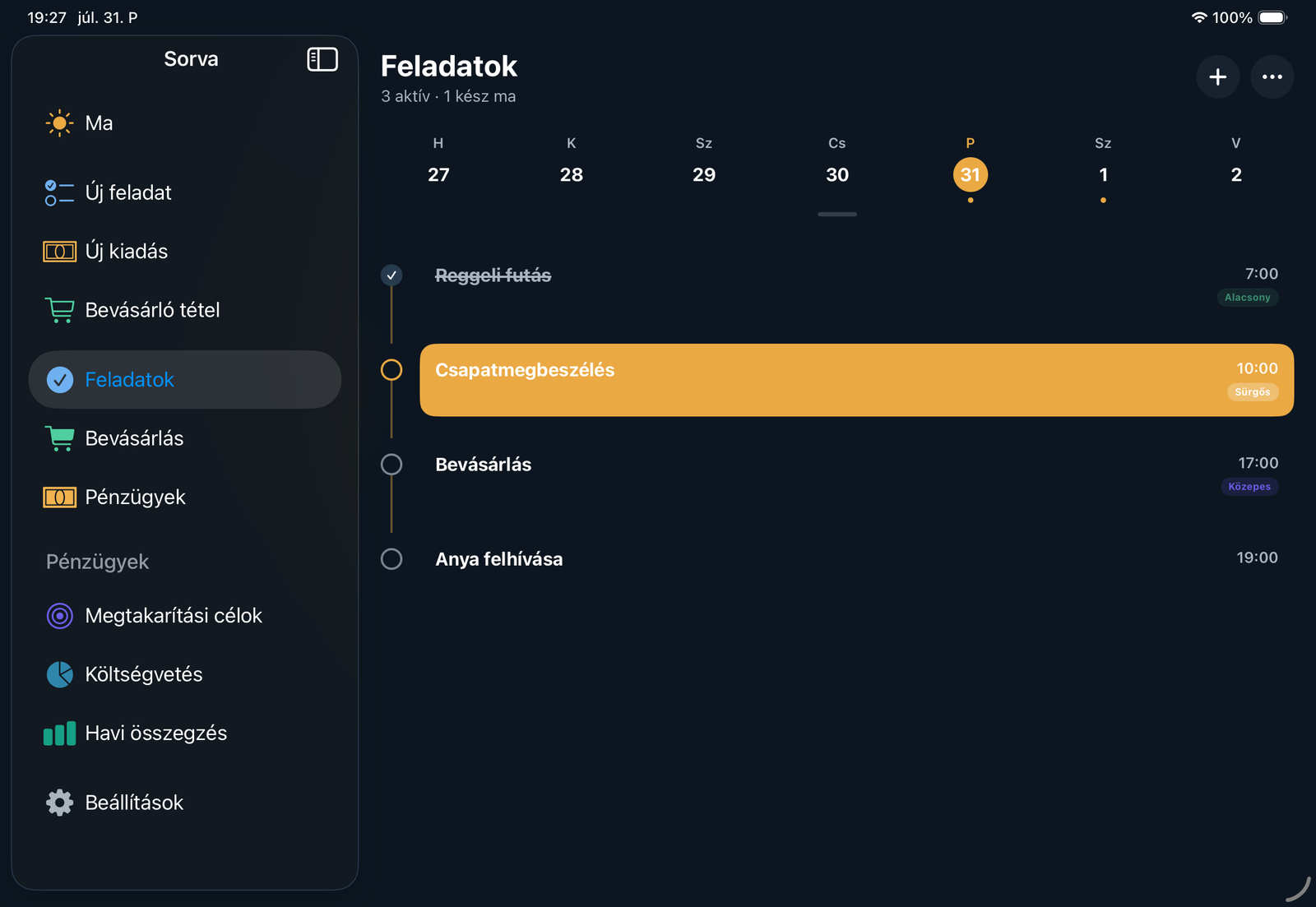 Feladatok