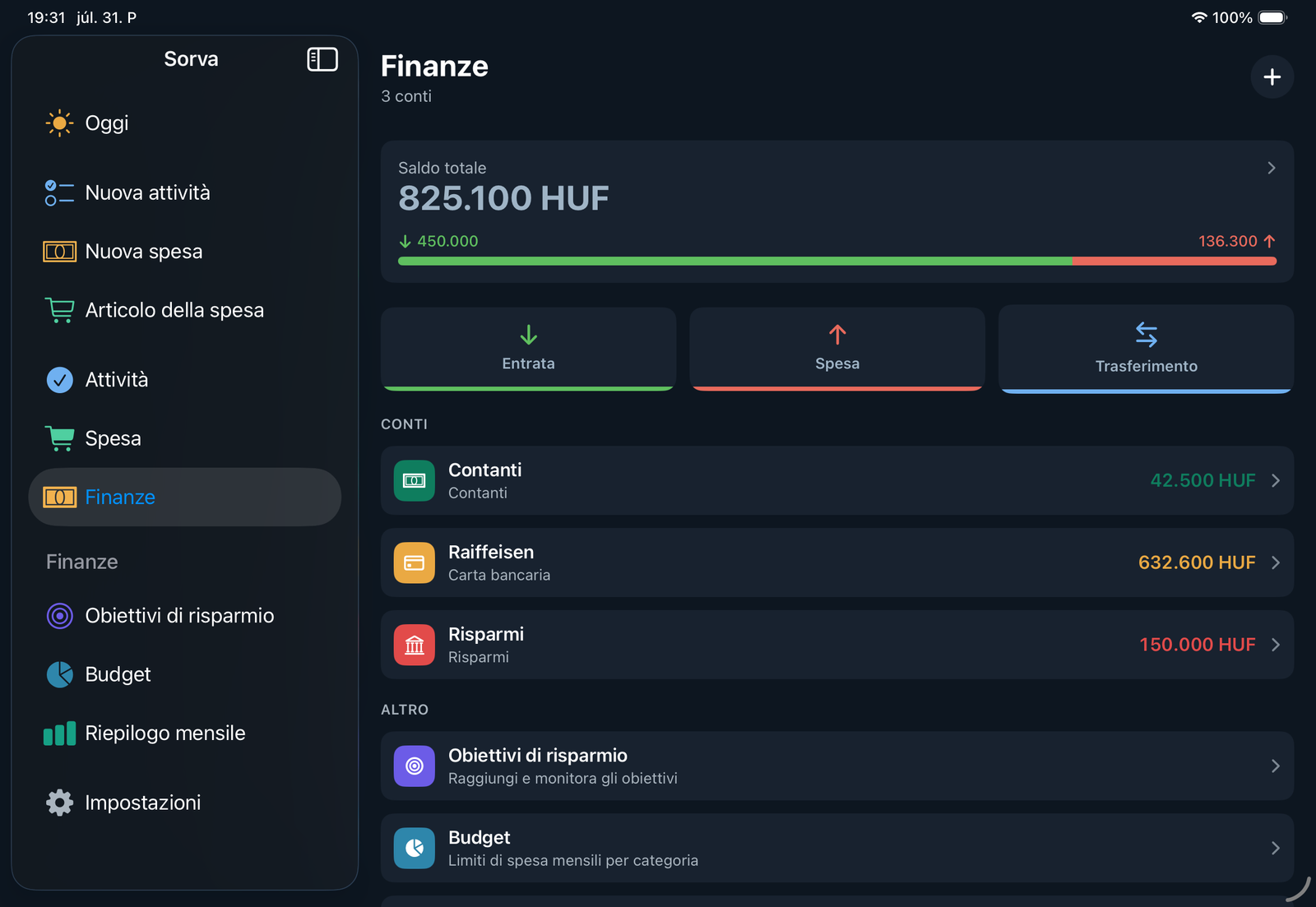 Finanze
